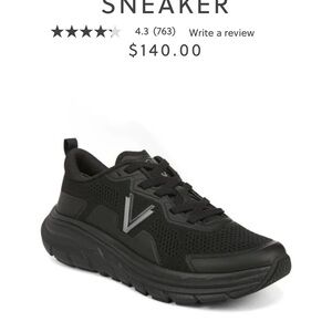 Vionic Black Athletic Shoes with Cushioned Sole
